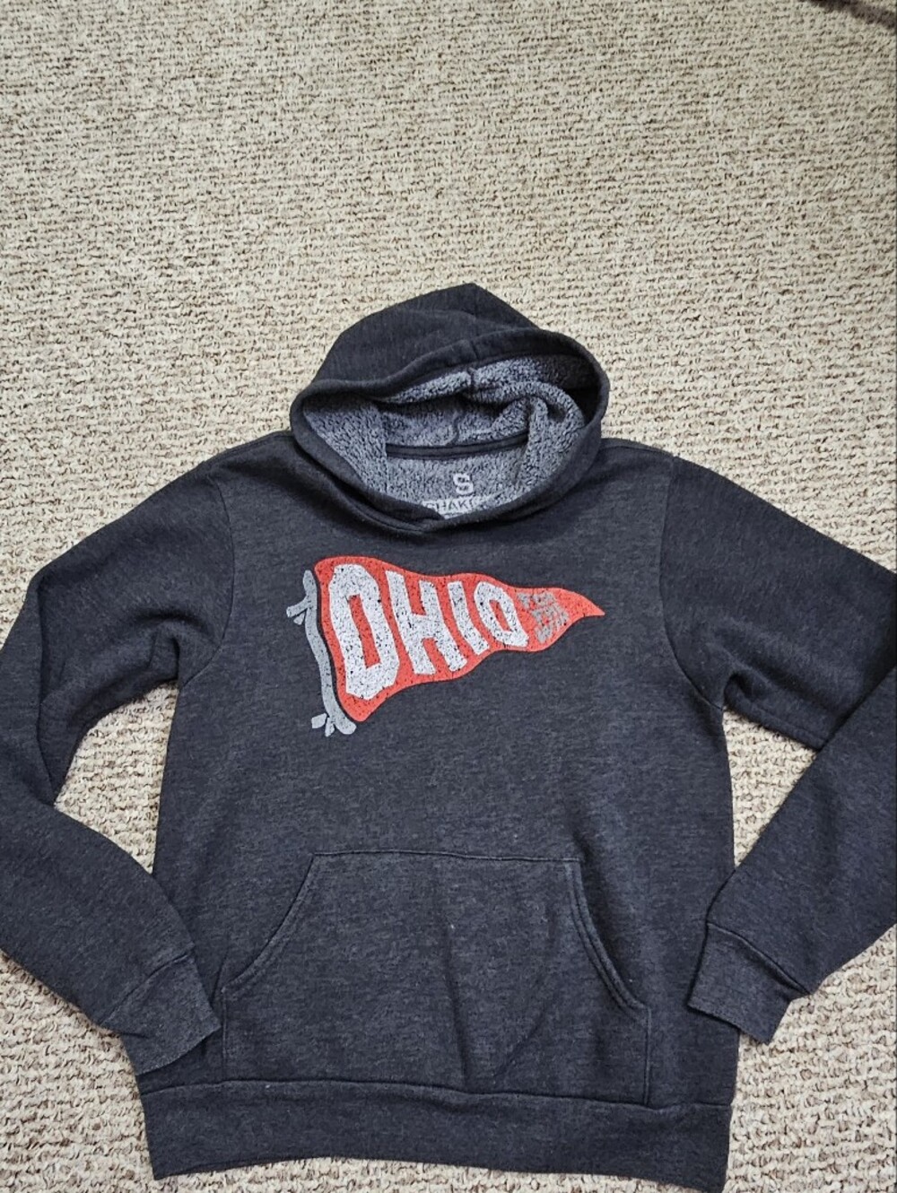 Gray Ohio Graphic Hooded Sweatshirt